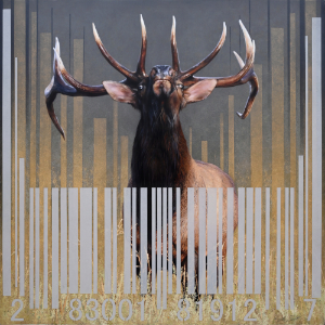 Elk with Bar Code by Andrew Denman
